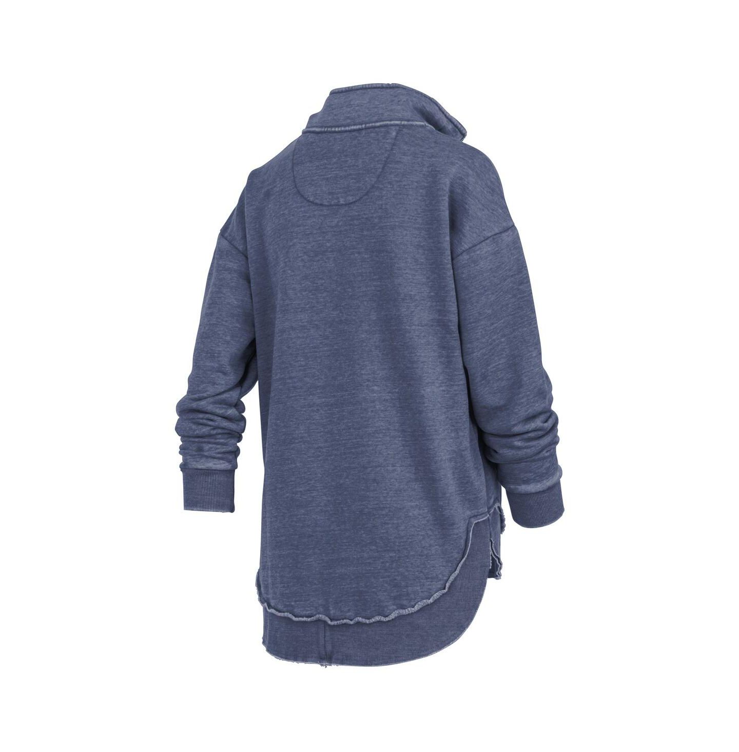 Женская толстовка Pressbox Navy UConn Huskies Northfork Sojourn Poncho Quarter-Zip — фото 2