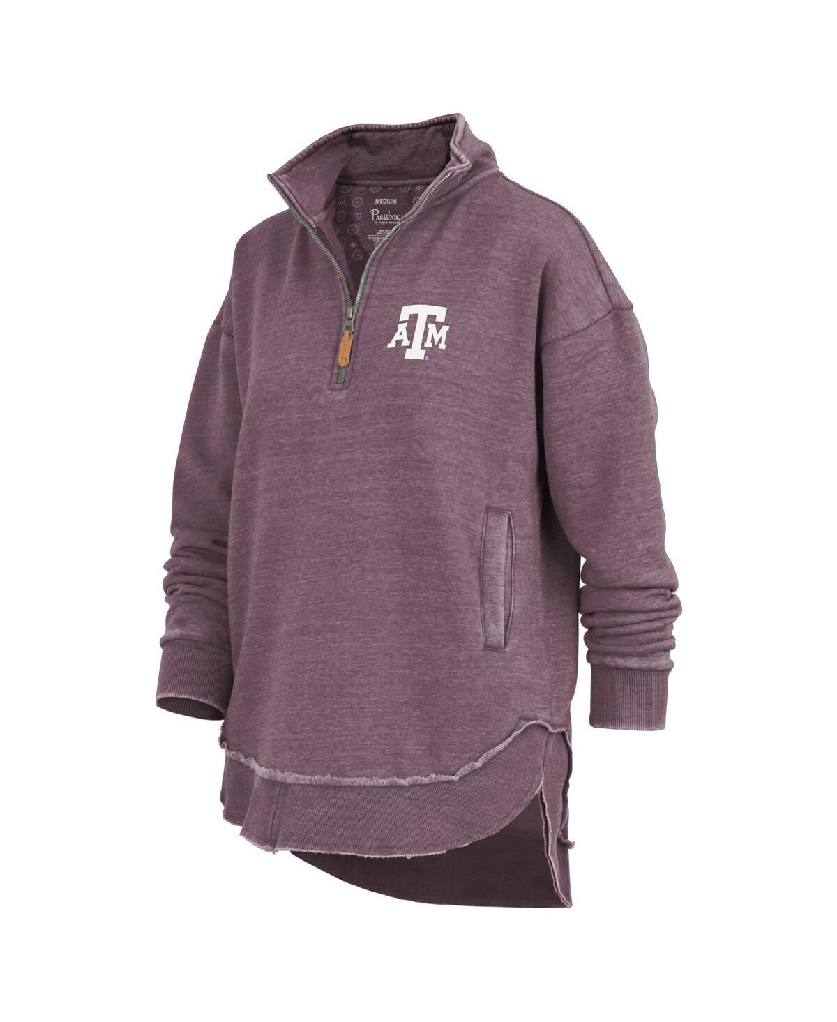 Pressbox Maroon Texas A&m Aggies Northfork Sojourn Poncho Quarter-zip Sweatshirt In Burgundy