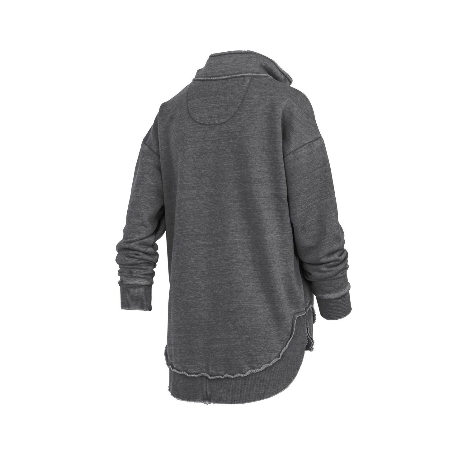 Women's Black Iowa Hawkeyes Northfork Sojourn Poncho Quarter-Zip Sweatshirt