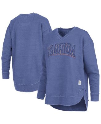Pressbox - Women's Royal Florida Gators Westin Poncho V-Neck Pullover Sweatshirt