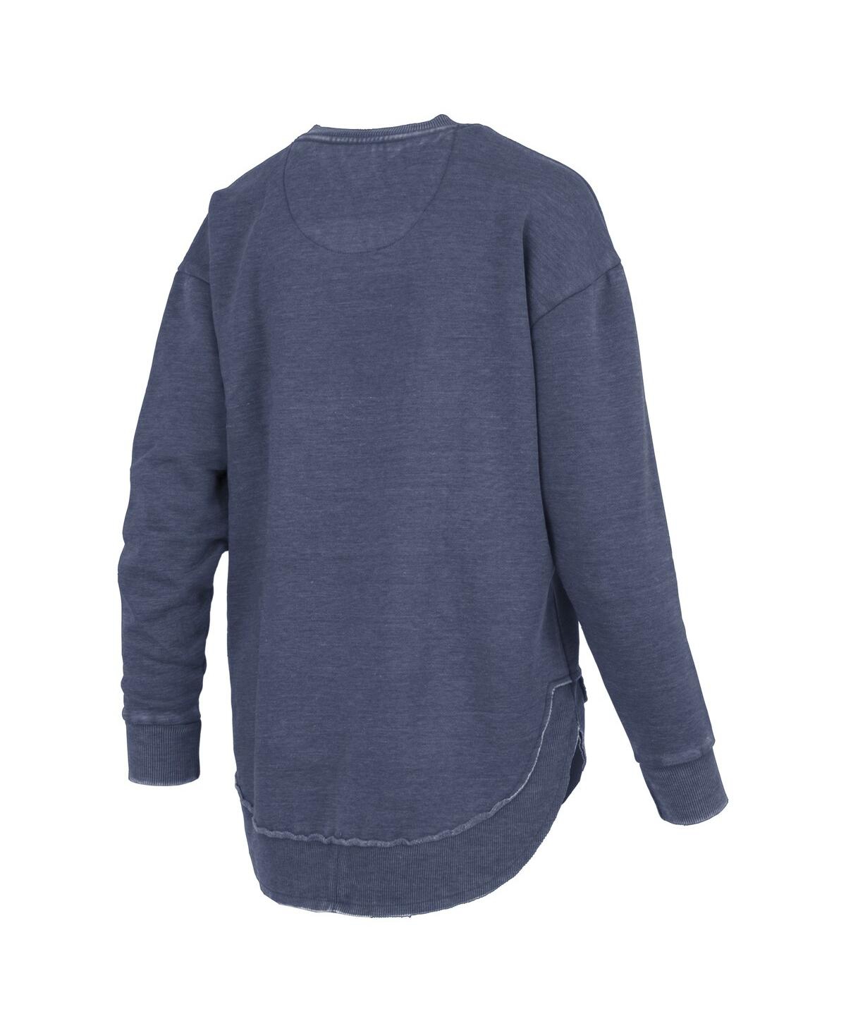 Pressbox Navy Penn State Nittany Lions Westin Poncho V-neck Pullover Sweatshirt In Blue