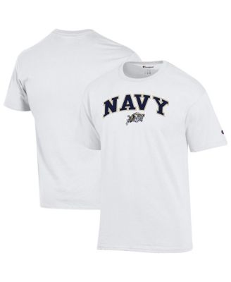 Champion - Men's White Navy Midshipmen Arched Logo T-Shirt