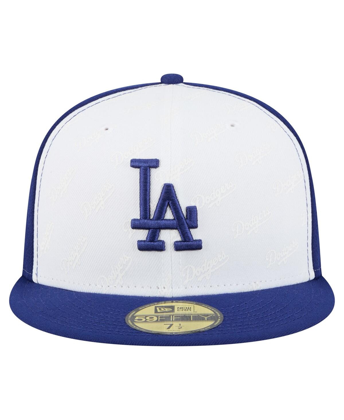 New Era Men's White/royal Los Angeles Dodgers Repeat 59fifty Fitted Hat In Multi