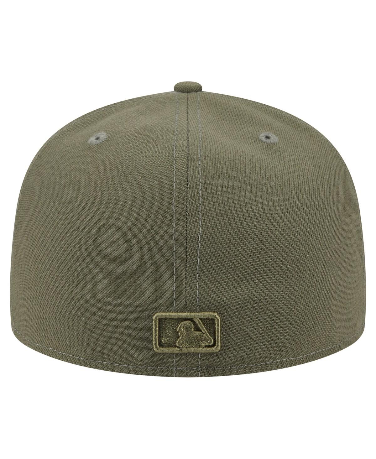 New Era Men's Olive Philadelphia Phillies Color Pack A-frame 59fifty Fitted Hat In Green