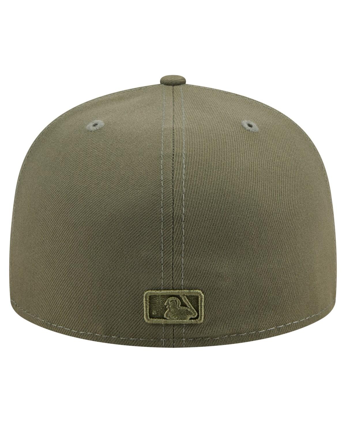 New Era Men's Olive San Francisco Giants Color Pack A-frame 59fifty Fitted Hat In Green