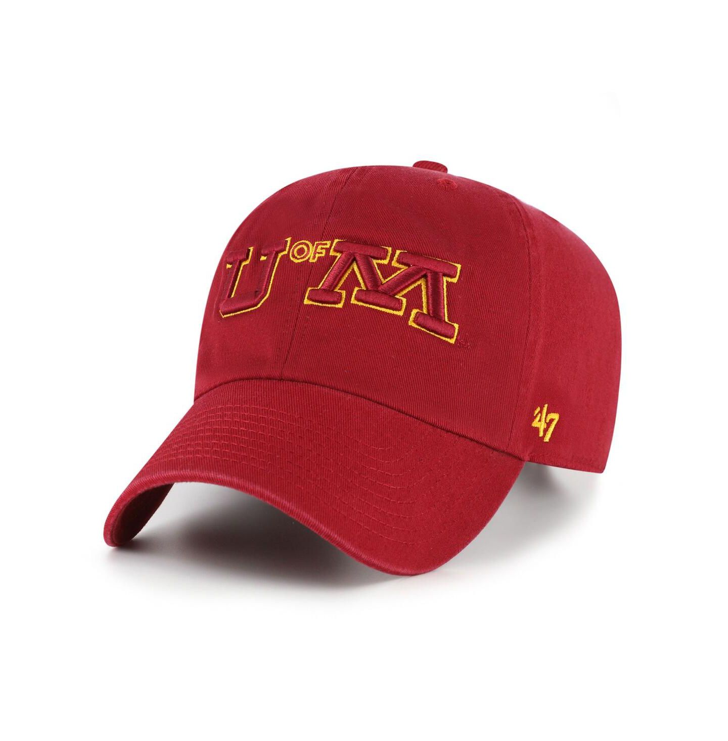 Мужская кепка '47 Brand Maroon Minnesota Golden Gophers Vault Clean Up Adjustable Hat — фото 1