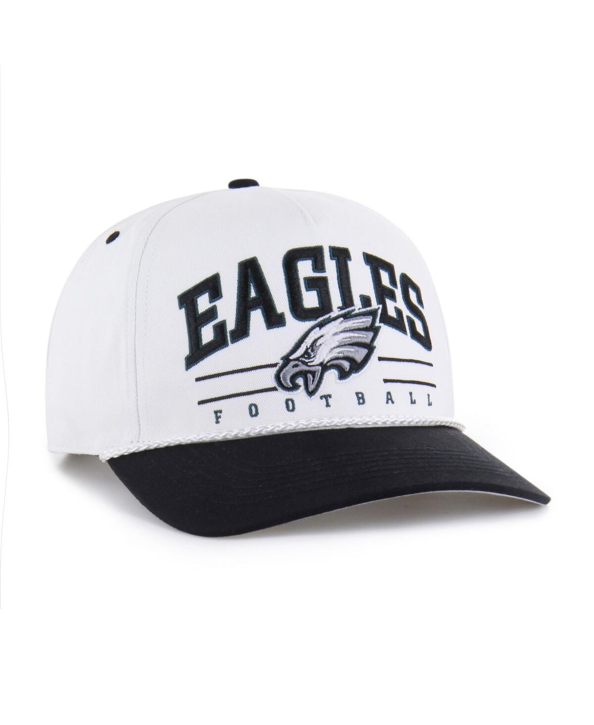 47 Brand Men's White/black Philadelphia Eagles Roscoe Two-toned Hitch Adjustable Hat In Multi