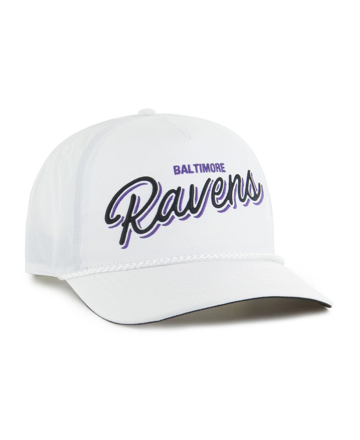 47 Brand Men's White Baltimore Ravens Brrr Fairway Hitch Adjustable Hat In White