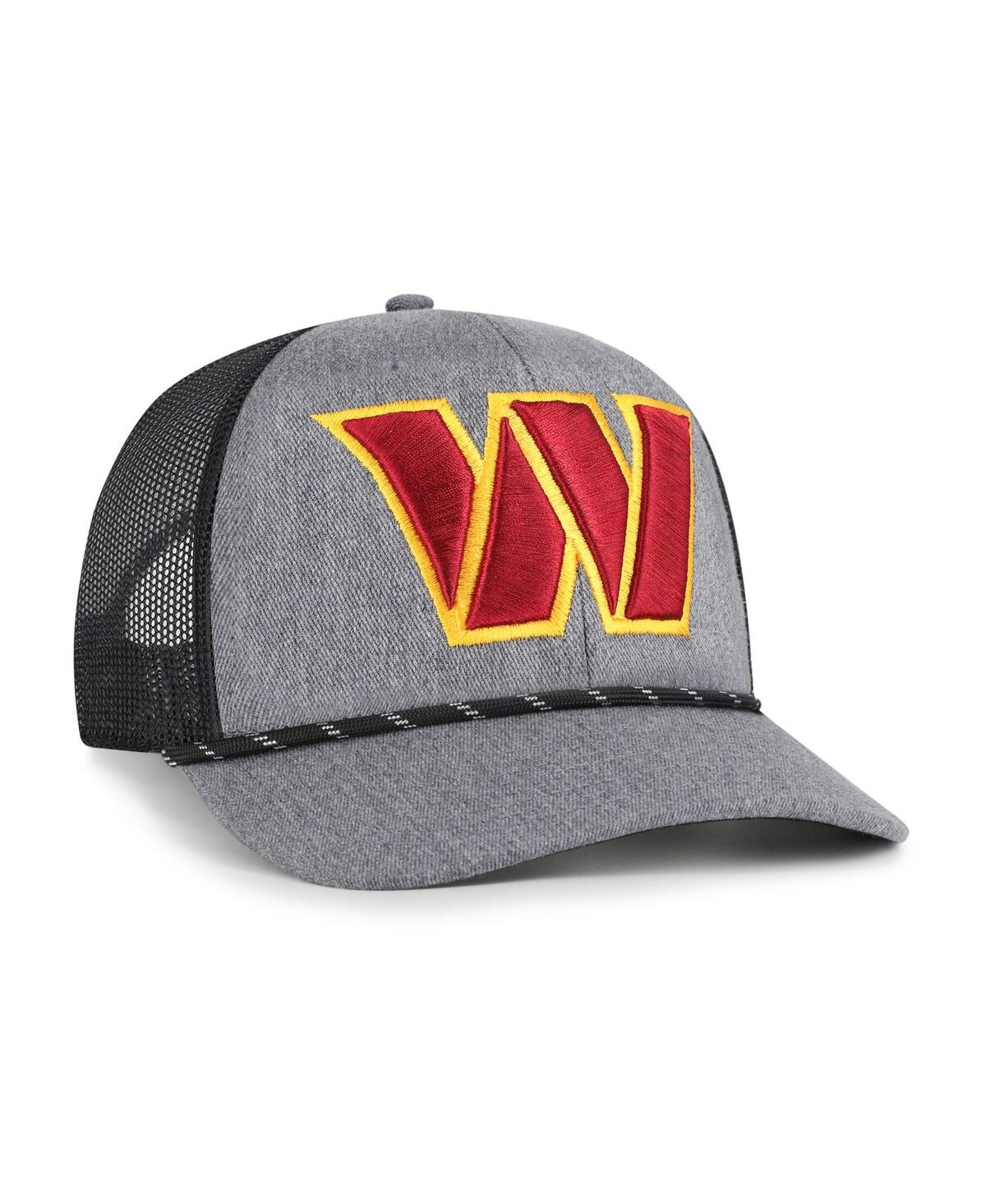 47 Brand Men's Heather Charcoal Washington Commanders Carbon Rope Trucker Adjustable Hat