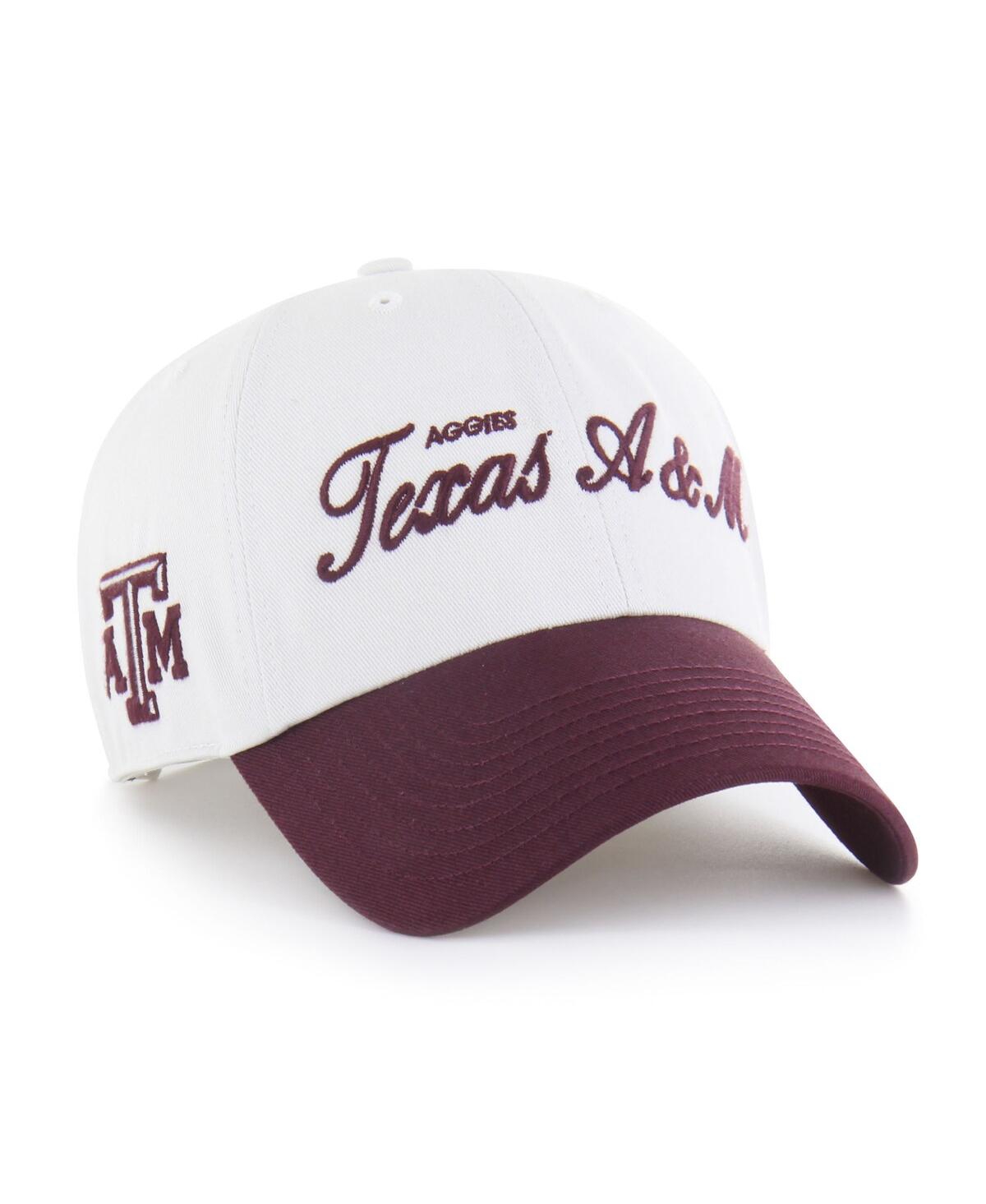 47 Brand Men's White Texas A&m Aggies Contemporary Basics Foundation Clean Up Adjustable Hat In White