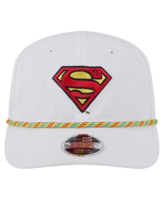 Big Boys and Girls White Superman Multi Rope 9SEVENTY Stretch snap Hat