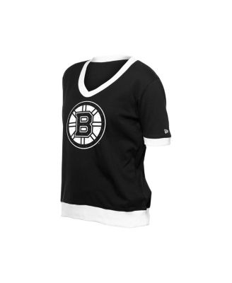 Women's Black Boston Bruins Game Day Rhinestuds T-Shirt