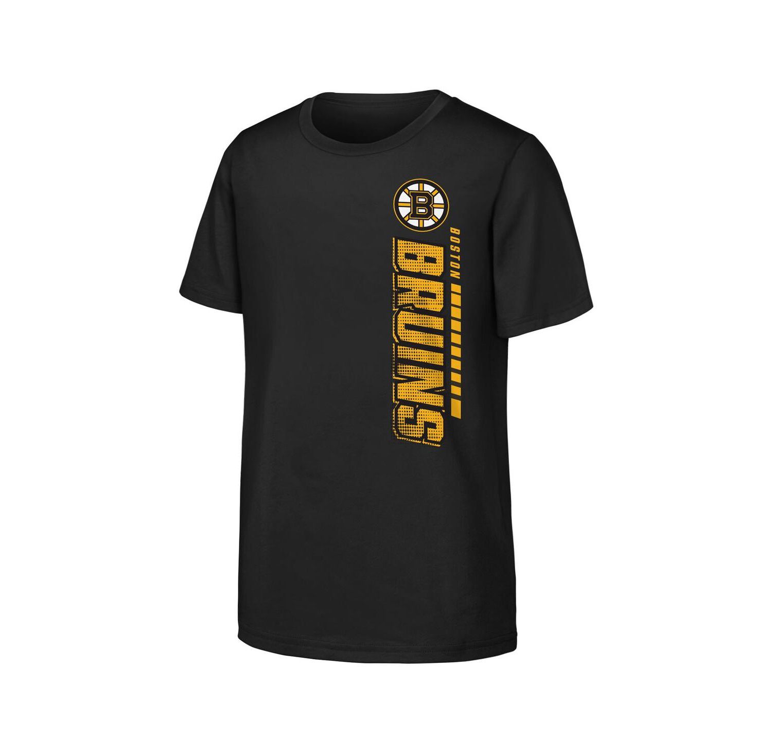 Big Boys and Girls Black Boston Bruins Atmosphere T-Shirt
