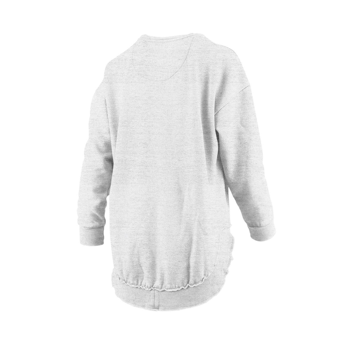 Women's Heather Gray Michigan Wolverines Field Day M&eacute;lange Poncho Pullover Sweatshirt