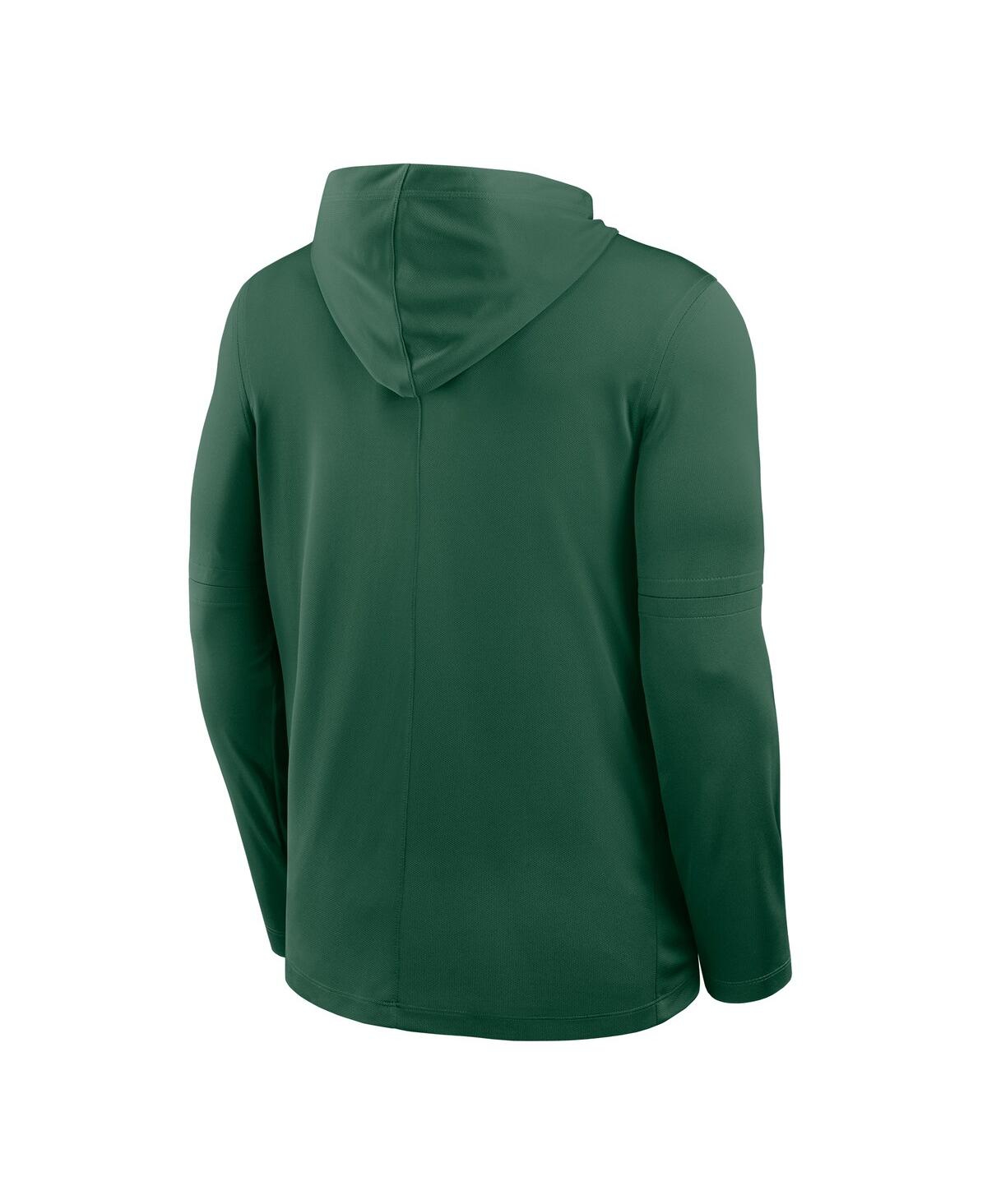 Nike Men's Green Baylor Bears 2025 Sideline Dri-fit Long Sleeve Hoodie T-shirt In Green