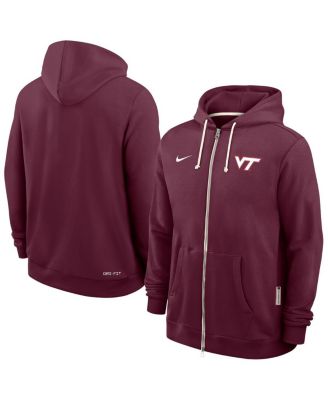 Nike - Men's Maroon Virginia Tech Hokies 2025 Sideline Performance Full-Zip Hoodie