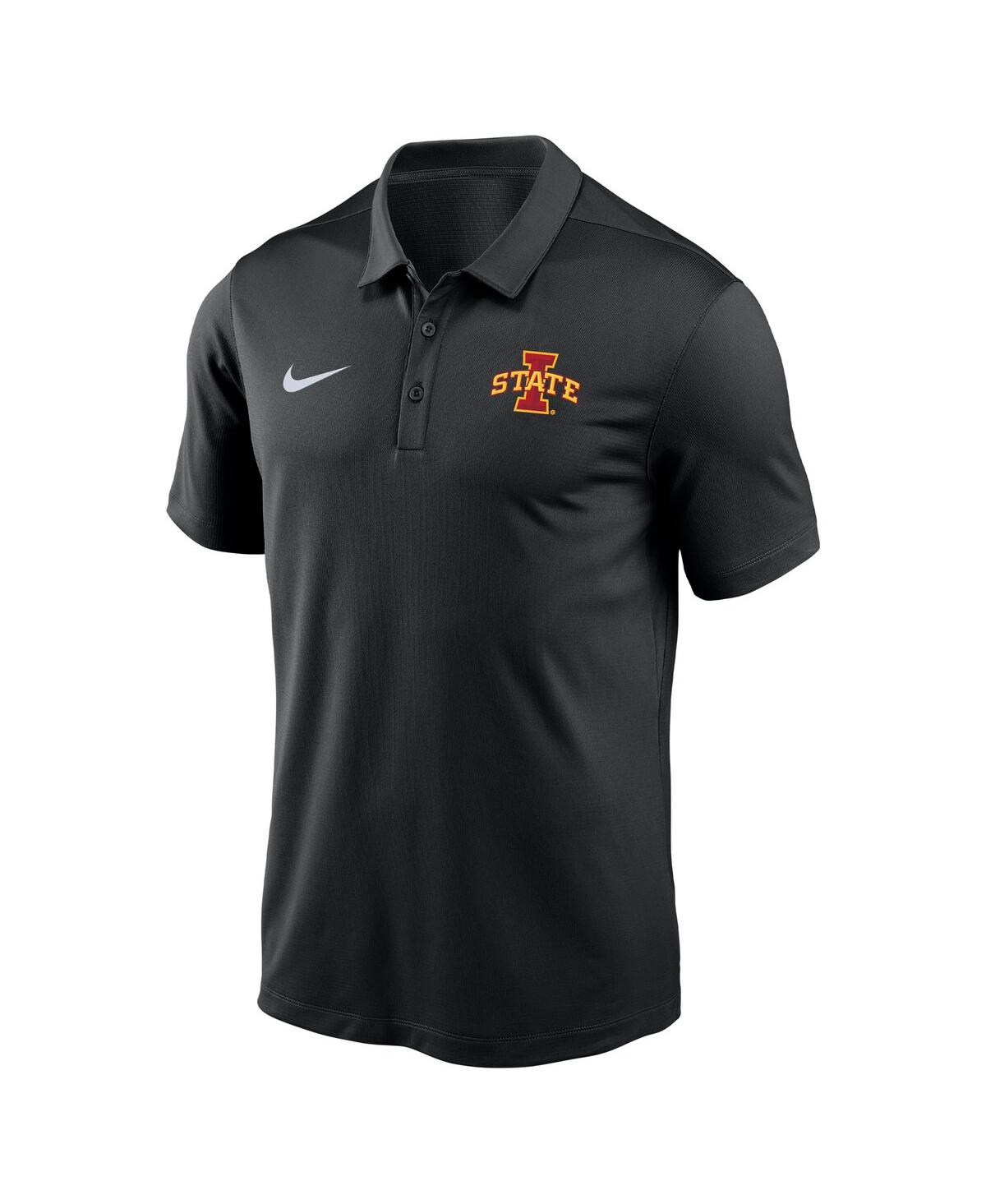 Nike Men's Black Iowa State Cyclones Victory Solid Performance Polo Shirt In Black