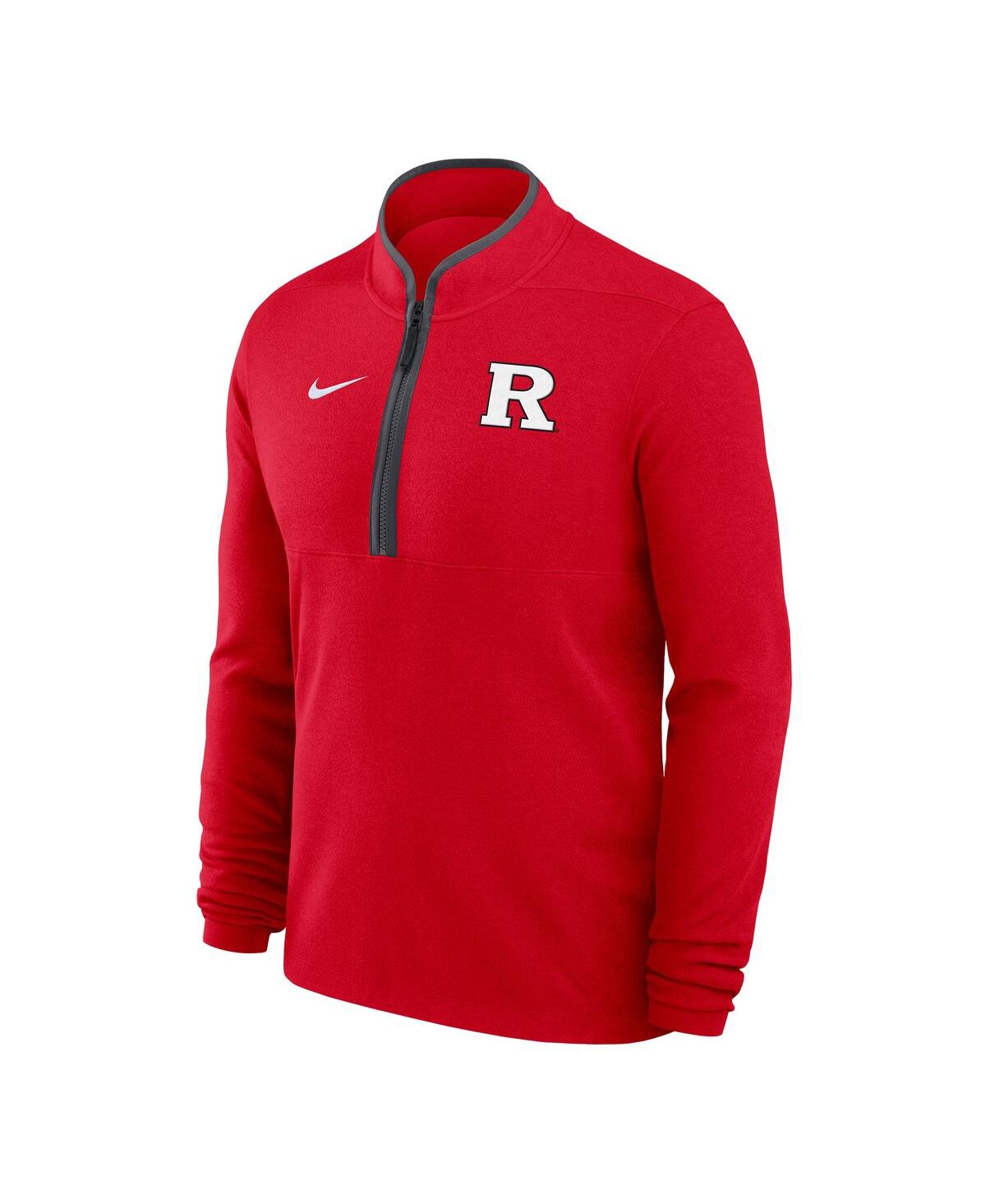 Nike Men's Scarlet Rutgers Scarlet Knights Dri-fit Victory Quarter-zip Pullover Sweatshirt In Red