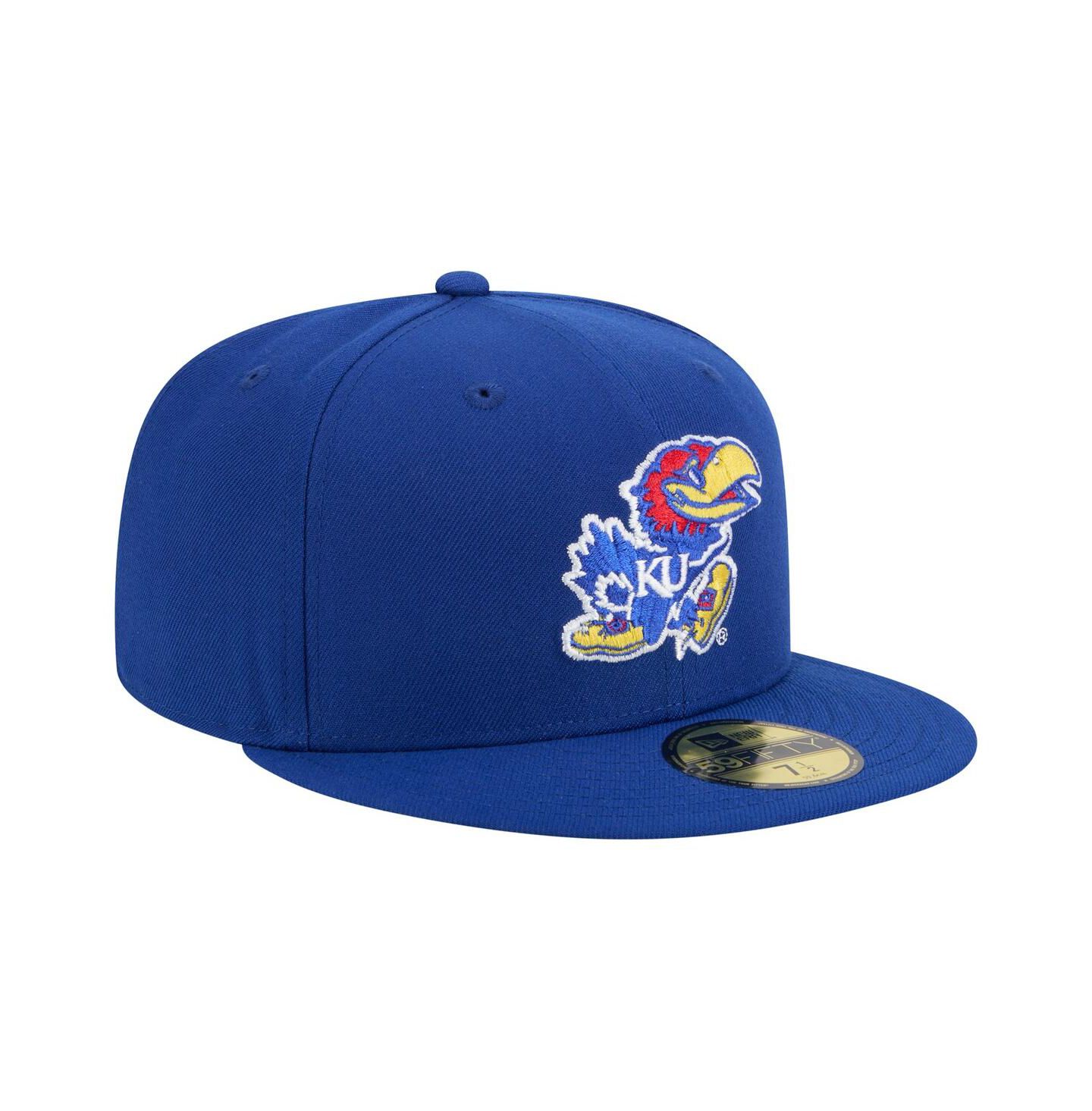 Мужская кепка New Era Royal Kansas Jayhawks Vault 59FIFTY Fitted Hat — фото 4