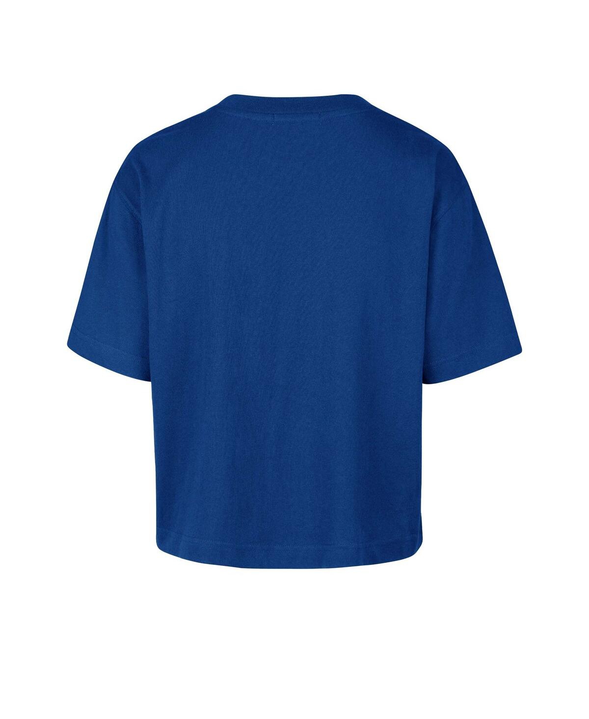47 Brand '47 Royal Florida Gators Outreach City Relaxed Cropped T-shirt In Blue