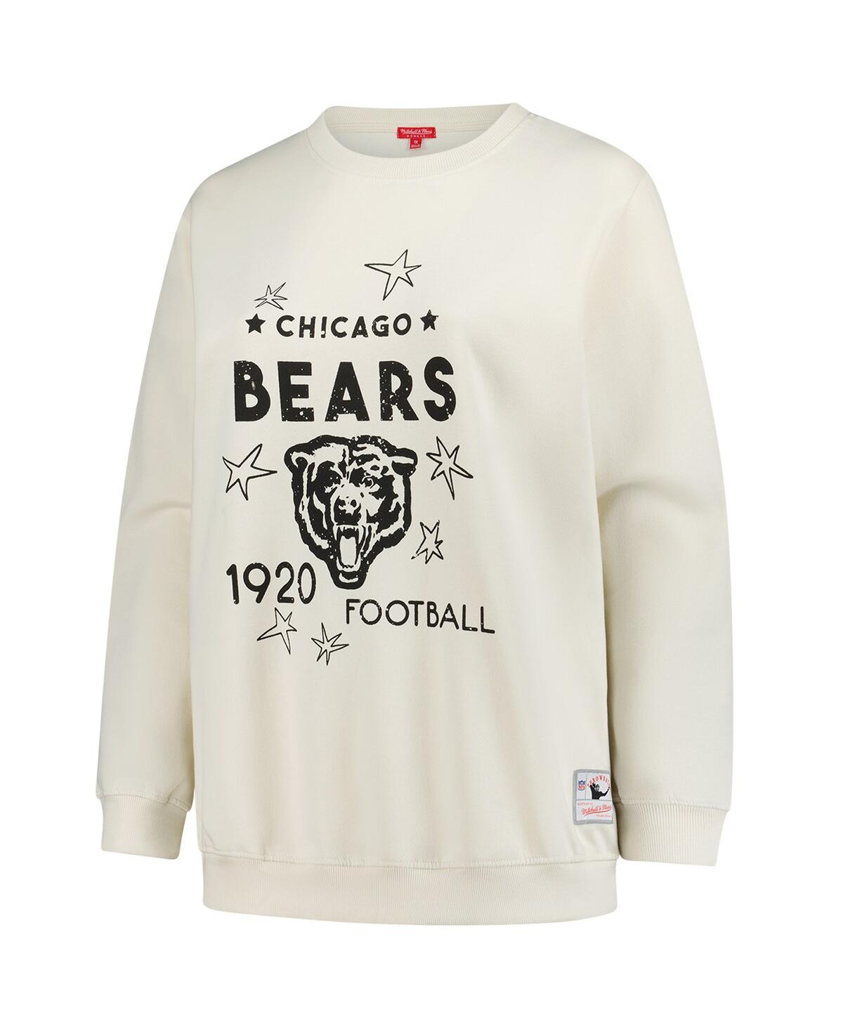 Fanatics Women's Cream Chicago Bears Plus Size Shooting Star Pullover Sweatshirt In White