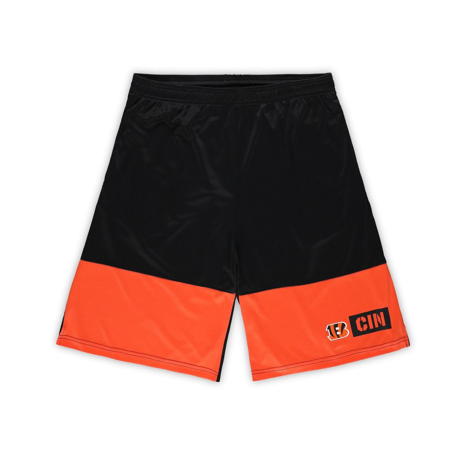Men's Black/Orange Cincinnati Bengals Big & Tall Best of the Best Performance Shorts