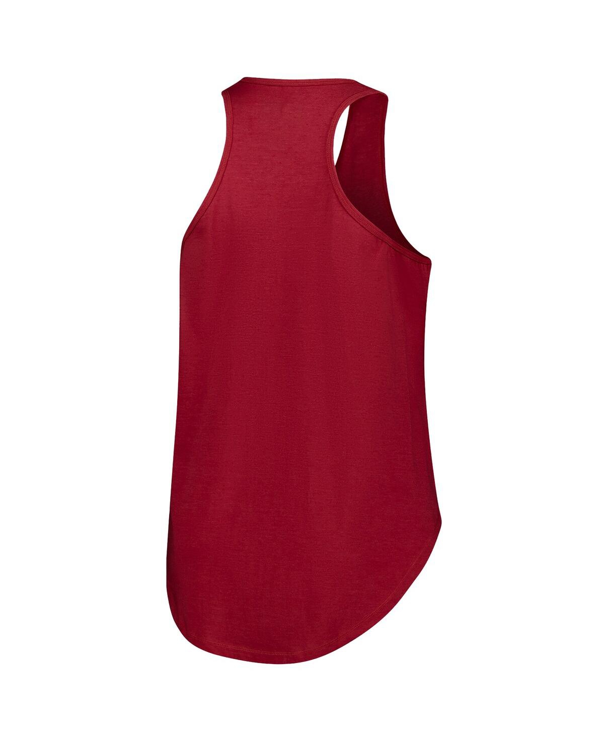 Fanatics Women's Crimson Alabama Crimson Tide Plus Size Arch Tank Top In Red