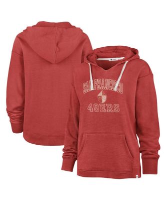 '47 Brand - Women's Scarlet San Francisco 49ers Plus Size Clarity Kennedy Pullover Hoodie