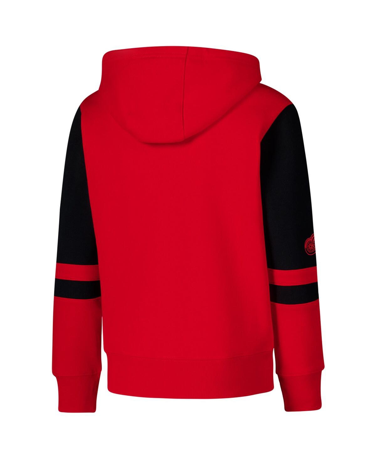 Outerstuff Big Boys And Girls Red Detroit Red Wings Face Off Full Zip Hoodie In Red
