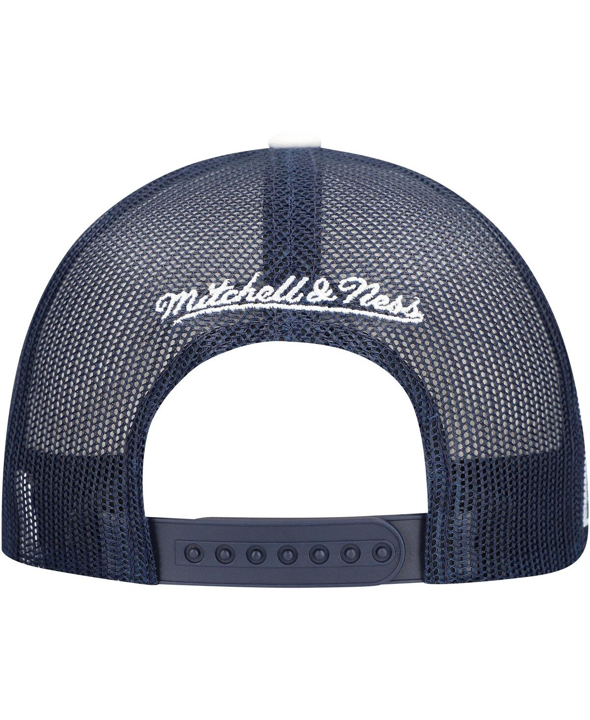 Mitchell & Ness Men's Navy Memphis Grizzlies Roper Trucker Snapback Hat In Blue