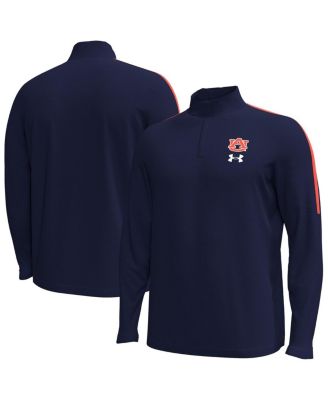 Under Armour - Men's Navy Auburn Tigers Playoff Performance Quarter-Zip Sweatshirt