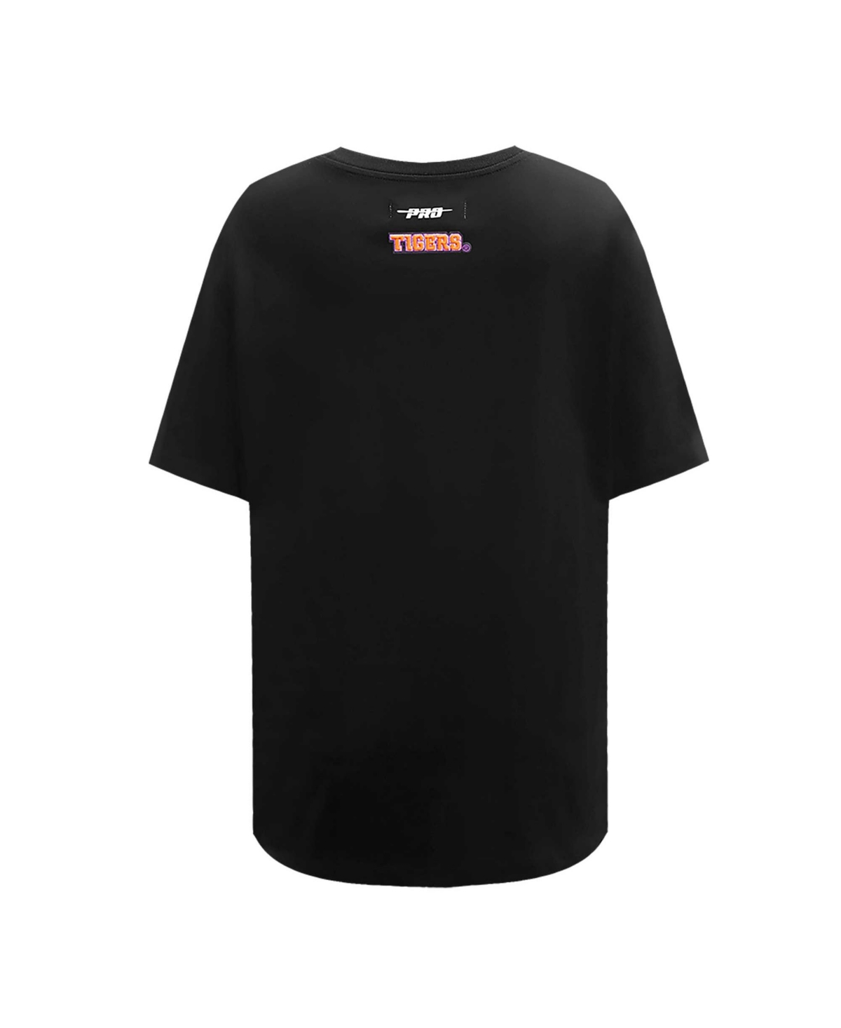 Pro Standard Women's Black Clemson Tigers Script Tail Oversized Boyfriend T-shirt In Black