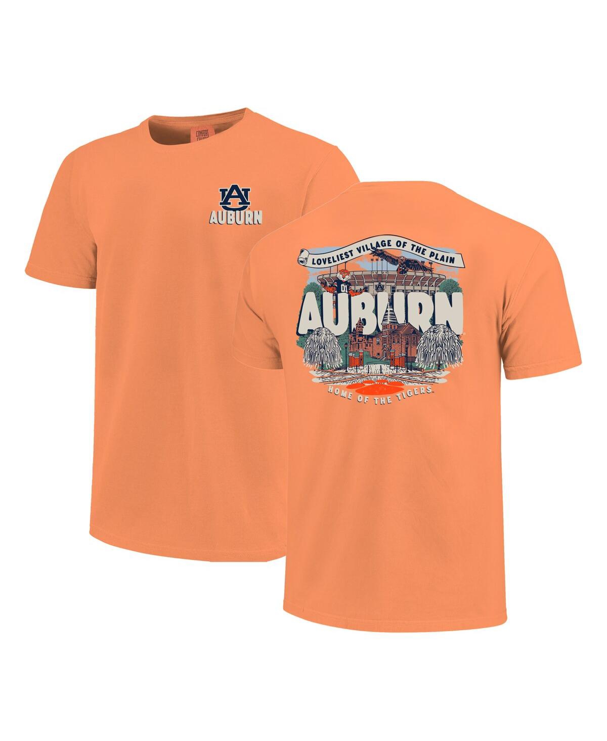 Image One Big Boys And Girls Orange Auburn Tigers Comfort Colors Hyperlocal Campus Scene T-shirt In Pink