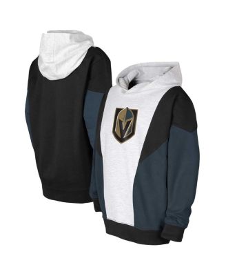Outerstuff - Big Boys and Girls Ash/Black Vegas Golden Knights League Fleece Pullover Hoodie