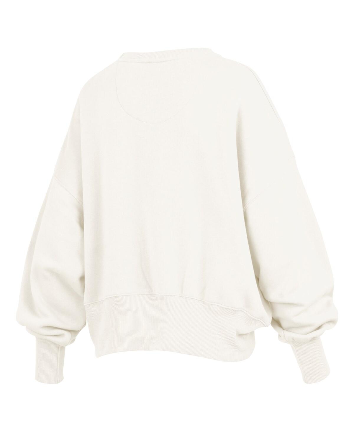 Pressbox Women's Cream Kentucky Wildcats Chelsea Oversized Pullover Sweatshirt