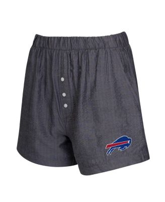 Women's 2-Pack Black Buffalo Bills Stripes and Solids Boxer Shorts Set
