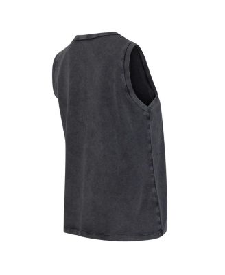 Women's&nbsp;Charcoal Michigan Wolverines Distressed Market French Terry Tank Top