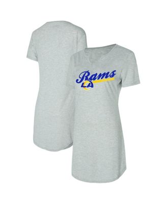Concepts Sport - Women's Gray Los Angeles Rams Petition Knit Nightshirt