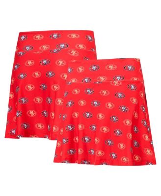 Concepts Sport - Women's Scarlet San Francisco 49ers Record Allover Print Knit Sleep Skort