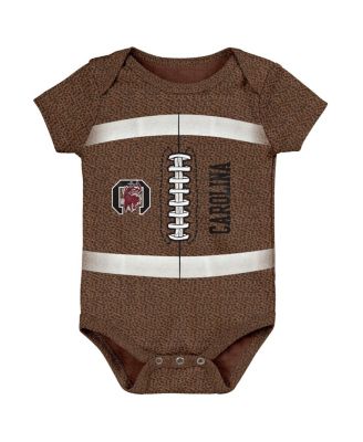 Outerstuff - Baby Boys and Girls Brown South Carolina Gamecocks Catch Me Football Bodysuit