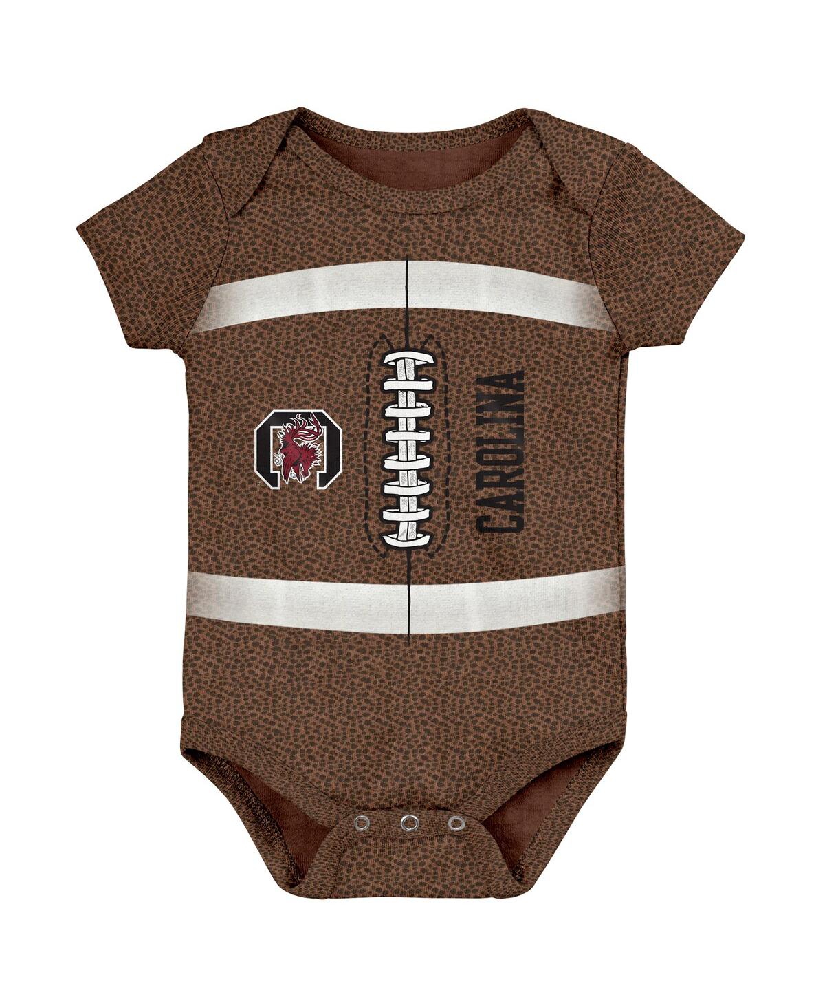Outerstuff Baby Boys and Girls Brown South Carolina Gamecocks Catch Me Football Bodysuit