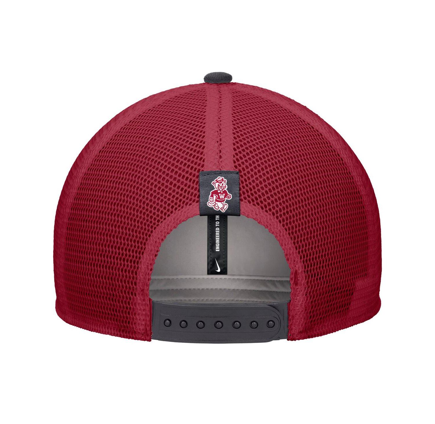 Men's Gray Washington State Cougars Vintage Arch Rise Performance Trucker Adjustable Hat