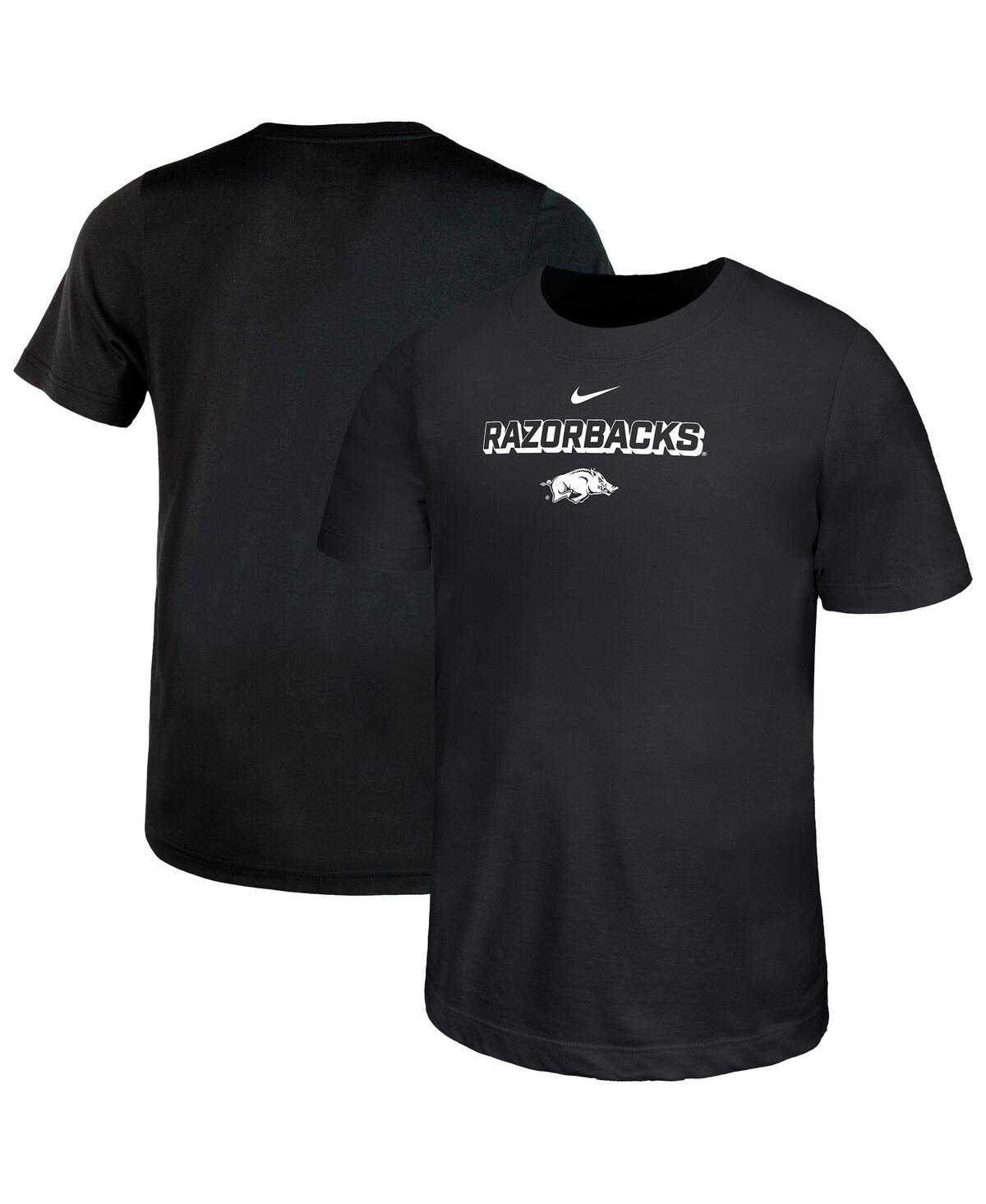 Nike Big Boys And Girls Black Arkansas Razorbacks Legend Performance T-shirt In Black