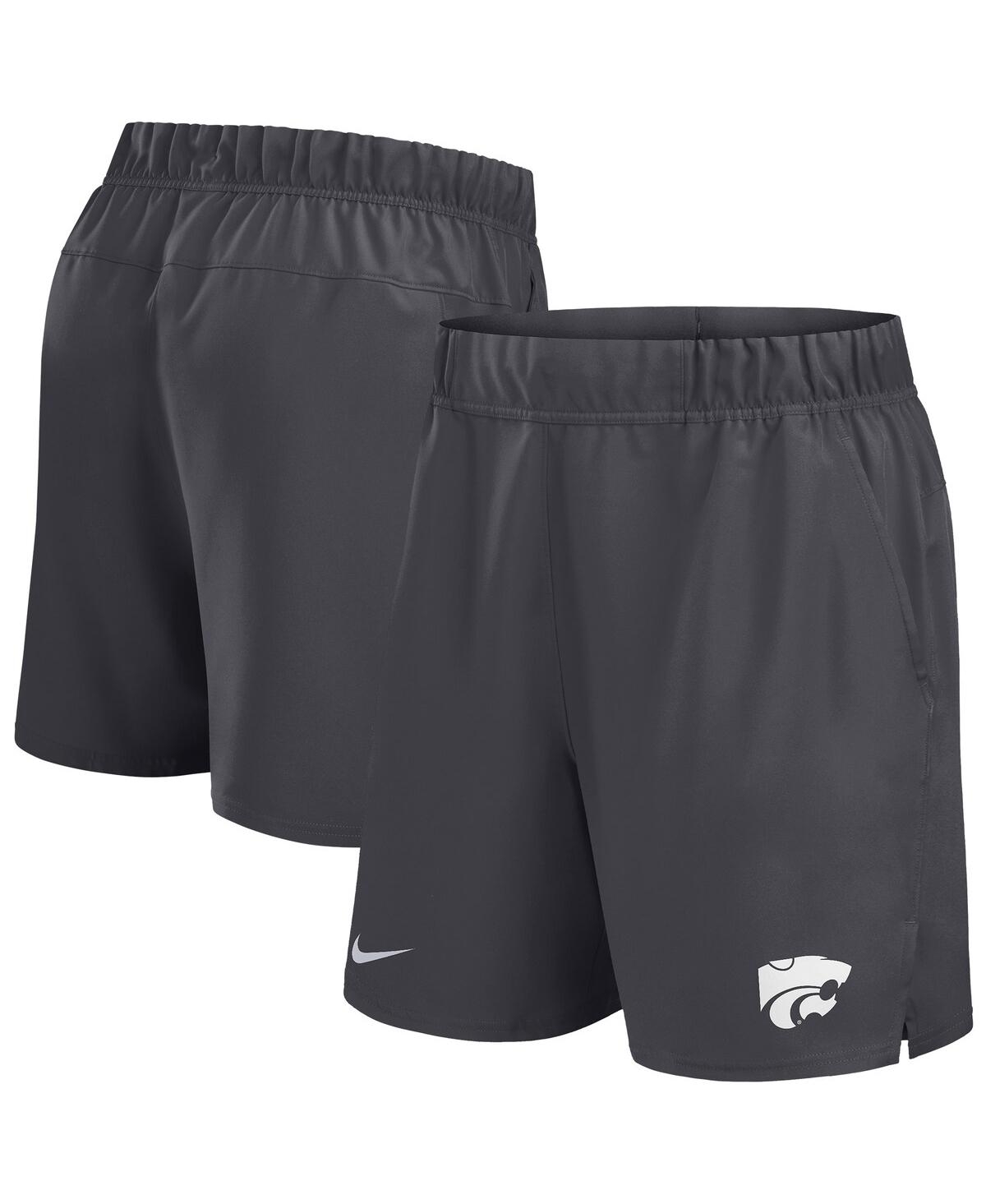 Nike Men's Anthracite Kansas State Wildcats Performance Victory Shorts In Gray