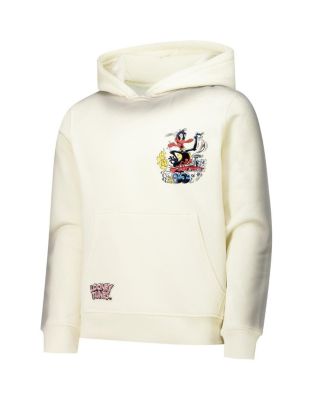 Big Boys and Girls Cream Looney Tunes Hot Rod Daffy Pullover Hoodie