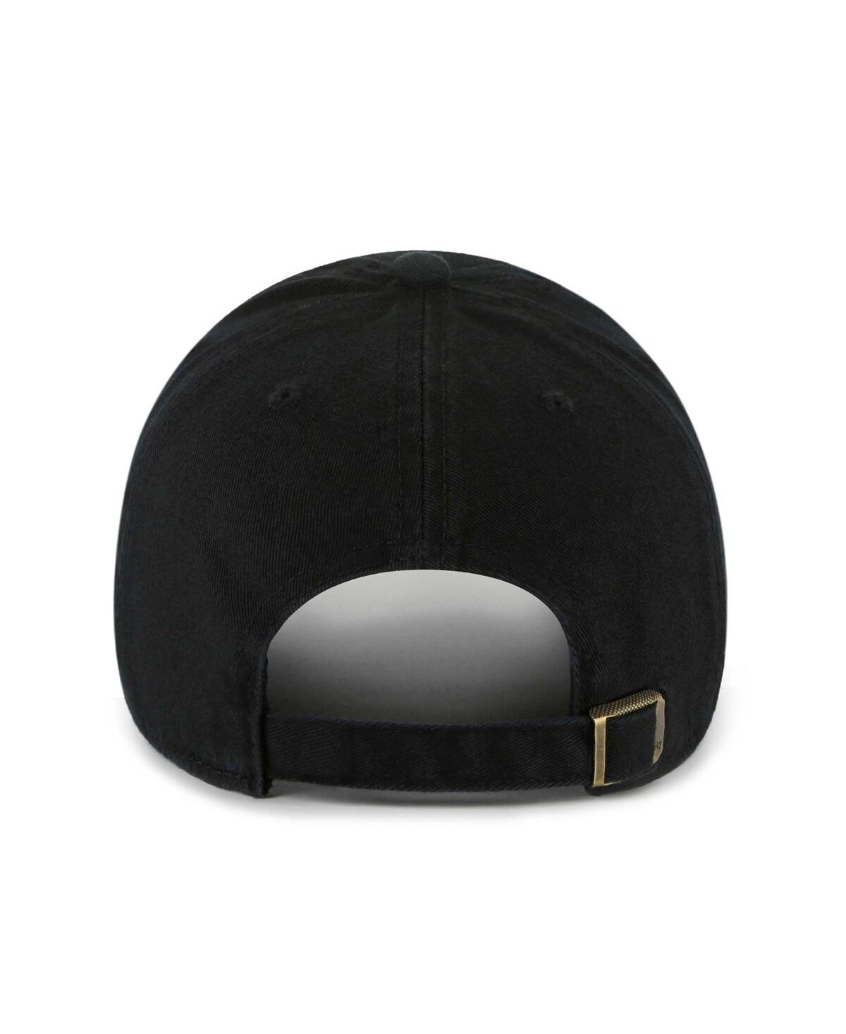 47 Brand Men's Black Arkansas Razorbacks Clean Up Adjustable Hat In Black