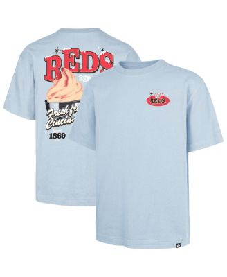 '47 Brand - Men's Light Blue Cincinnati Reds Ice Cream Parlor Foundation T-Shirt
