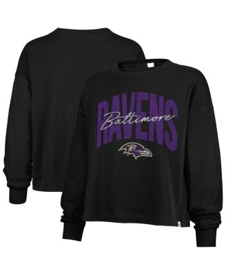 '47 Brand - Women's Black Baltimore Ravens Muse Sydney Long Sleeve T-Shirt