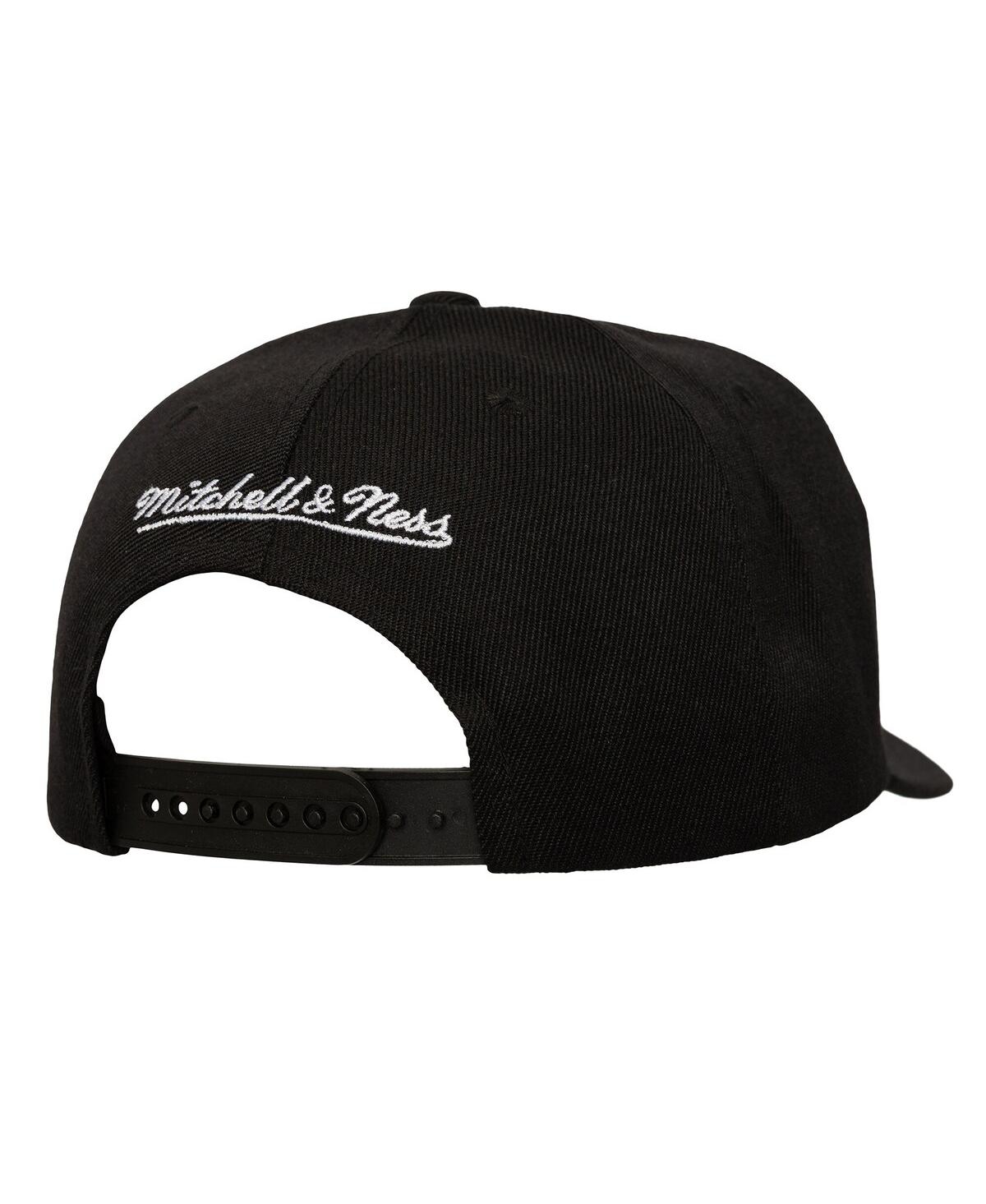 Mitchell & Ness Men's Black Boston Celtics Busted Logo Wordmark Wrap-around Pro Pinch Adjustable Hat In Black