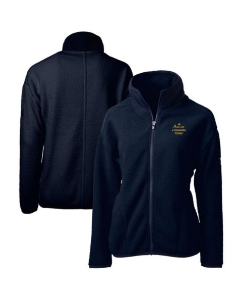 Женские куртки Cutter & Buck Navy Notre Dame Fighting Irish Play Like A Champion Today Cascade Eco Sherpa Fleece Full-Zip Jacket